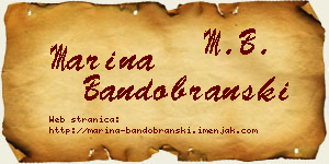 Marina Bandobranski vizit kartica
